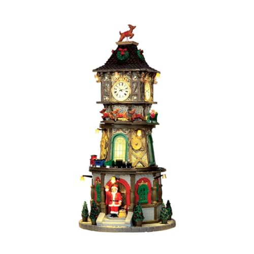 Lemax Village-Sights & Sounds: Christmas Clock Tower-(45735-Uk), Multicolore