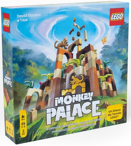 Dotted Games - Monkey Palace: Gioco Da Tavolo Lego - Costruisci La Tua Strada Verso La Vittoria Mattone Dopo Mattone! Gioco Di Costruzioni Con Mattonc