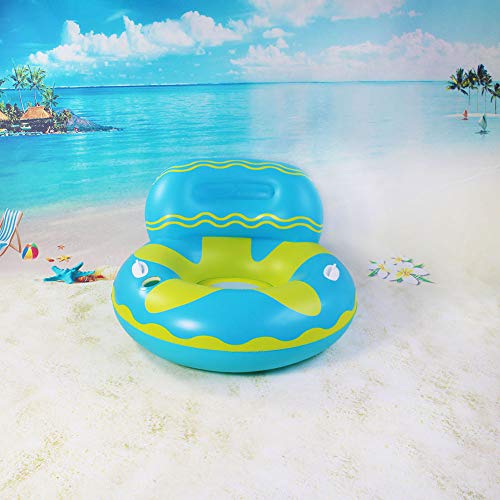 Queta Materassino Piscina,Materassino Amaca Galleggiante Adulto,Poltrona Ad Acqua Con Portabicchieri E Maniglie, Materassino Ad Aria Per Piscina Adatt