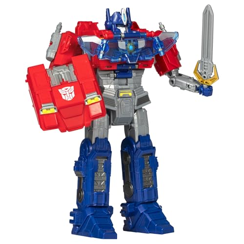 Transformers One Movie Power Flip Optimus Prime (Orion Pax) Action Figure Di Conversione, 4 Modalità, Giocattolo Elettronico Interattivo Da 25,4 Cm, L