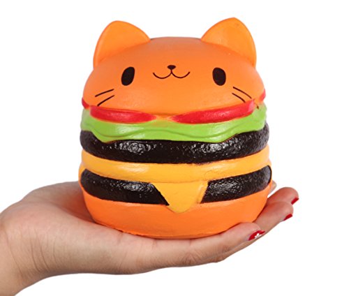 Anboor Squishies Cat Hamburger Pane Lento Aumento Kawaii Squishies Giocattolo Per Bambini Per La Raccolta Gif