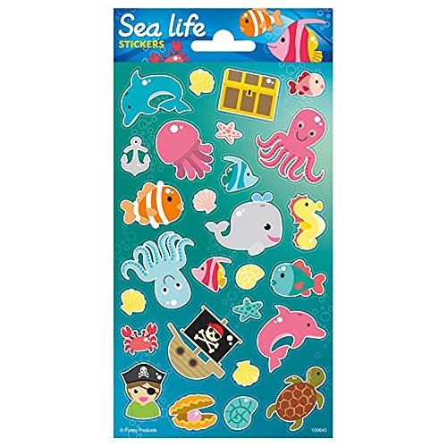 Funny Products, 100640, Adesivi Marino, Multicolore