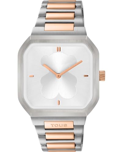 Tous Orologio D-Bear Analogico Donna, Argento E Oro Rosa
