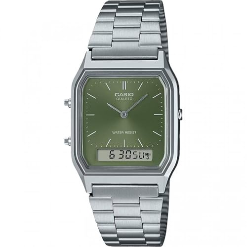 Casio Orologio Analogico Digitale Da Uomo Aq-230A-3Amqyes, Argento