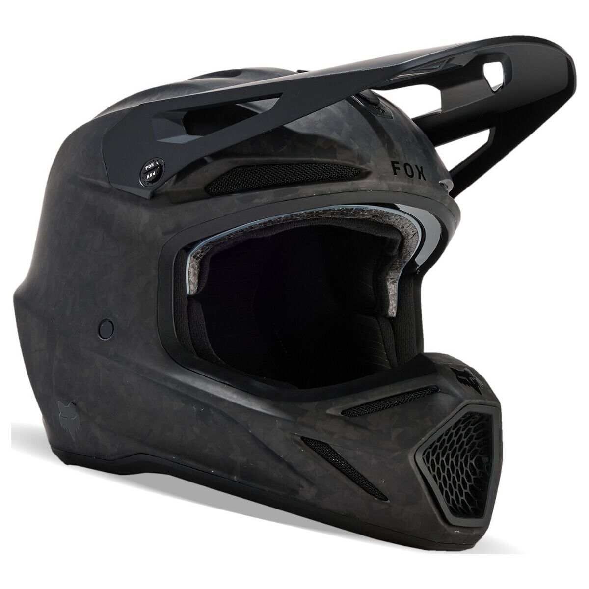 Fox V3 Rs Carbon Solid Mips Motocross Hjälm L Svart